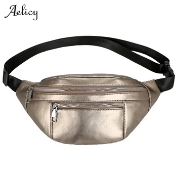 

Aelicy Unisex Double Zipper Bags Leather Shoulder Bags Chest Bags Utility Waist Pack Outdoor Bag Pouch Camping Hiking Waist