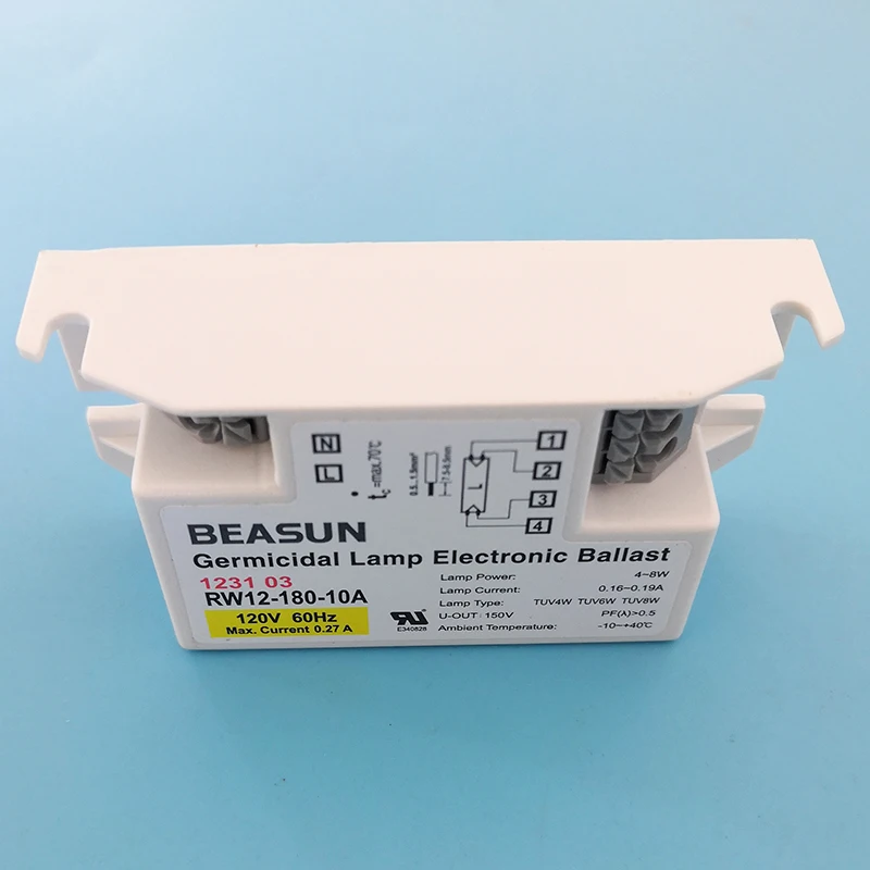 RW12-180-10 RW12-180-10A 120V 230V 4W-8W Germicidal UV Lamp Electronic Ballast for Lamp TUV4W TUV6W TUV8W