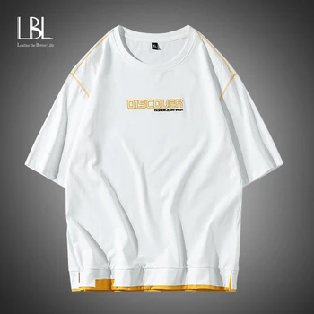 

LBL New Fashion Men T-Shirt 2020 Summer Letter Printing Men's T Shirt Hip Hop Street Clothing Men Tee Shirt Fashion Top Tees