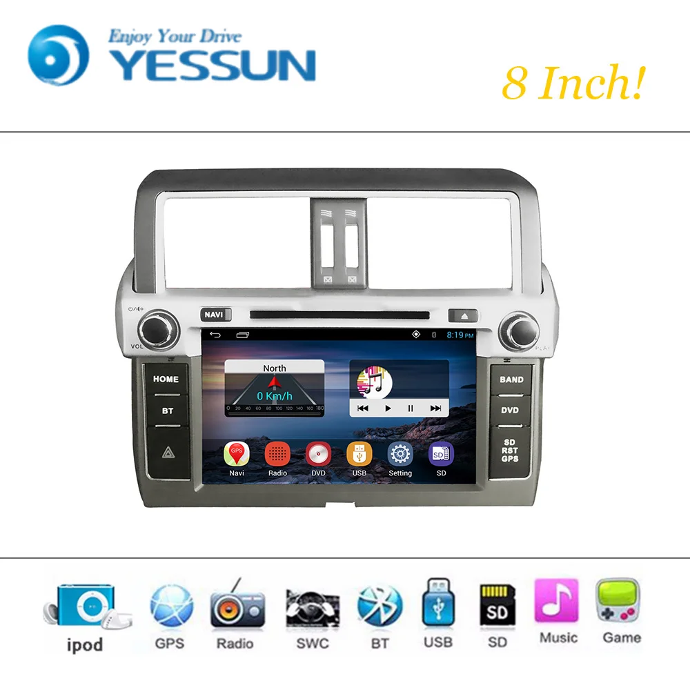 Автомагнитола для Toyota land cruiser Prado 150 2014 DVD плеер система Wince Авторадио стерео GPS