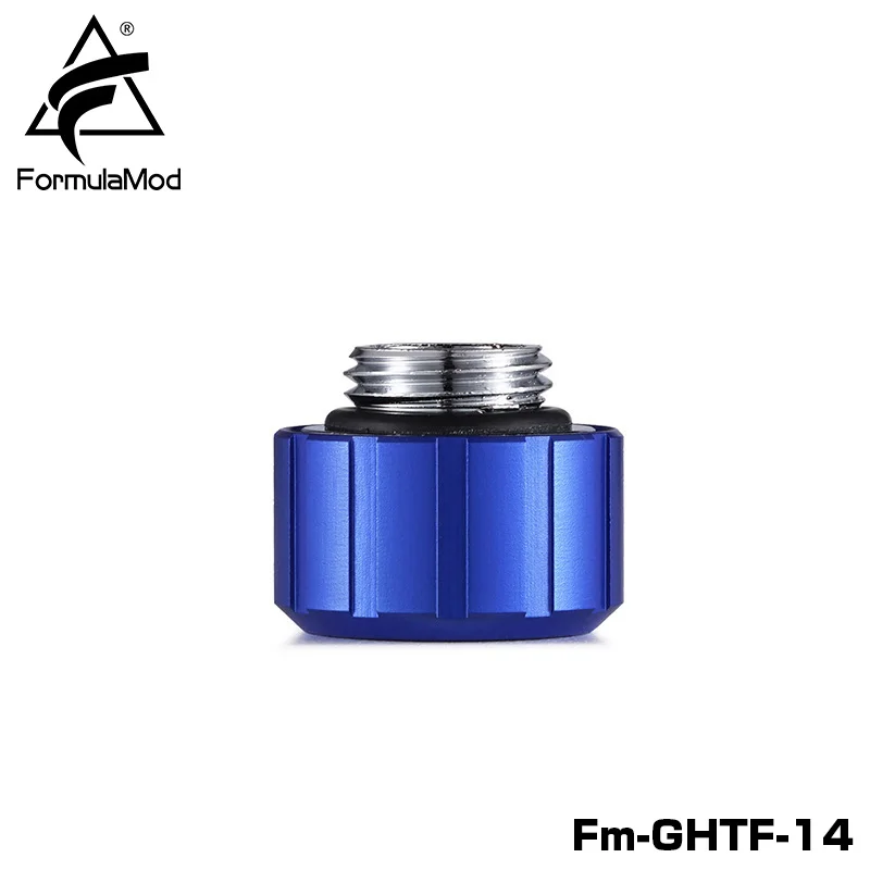 FormulaMod Fm-GHTF-14 OD14mm Механический Редуктор фитинг для жесткой трубки G1/4 адаптеры для OD14mm - Цвет лезвия: Blue