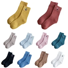 Новинка; зимние утепленные женские махровые носки без пятки с милым рисунком; женские носки без пятки