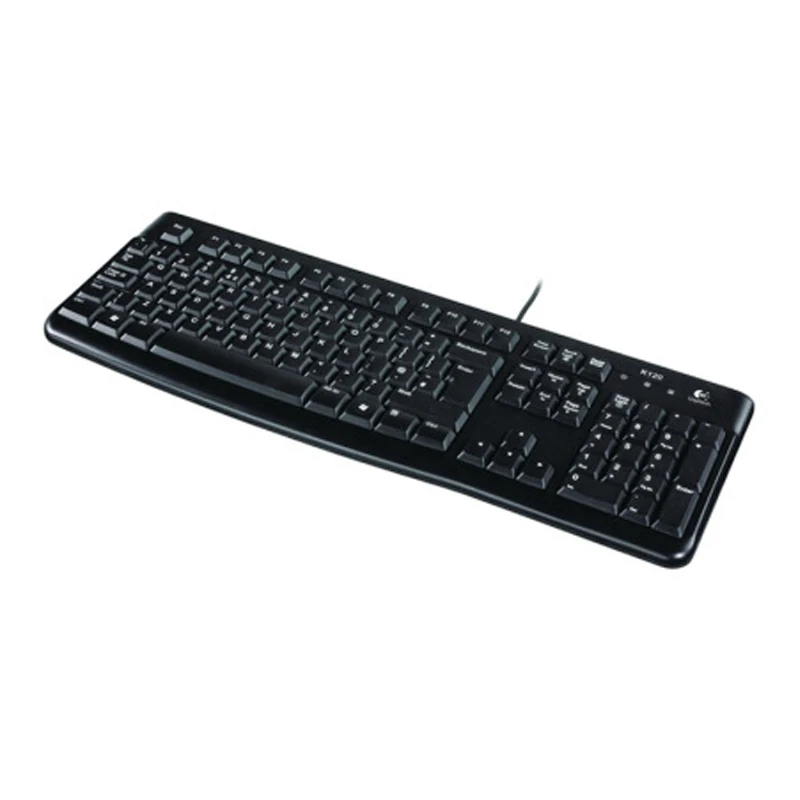 Новая полноразмерная эргономичная игровая Проводная клавиатура Logitech K120 для