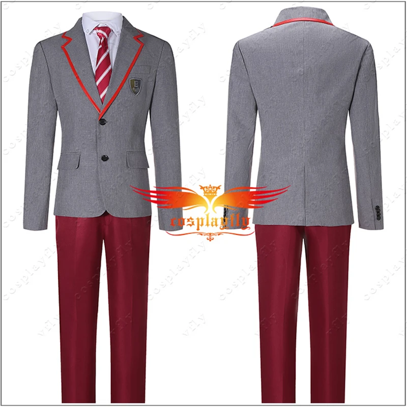 Tv Series Elite Junior High School Uniform Gray Cosplay Costume Men