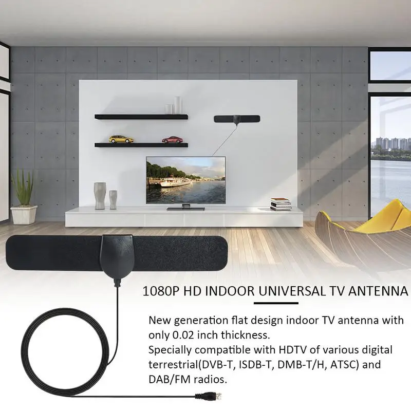 Новинка встроенная ТВ антенна HDTV для помещений 50 миль 1080P цифровой усилитель