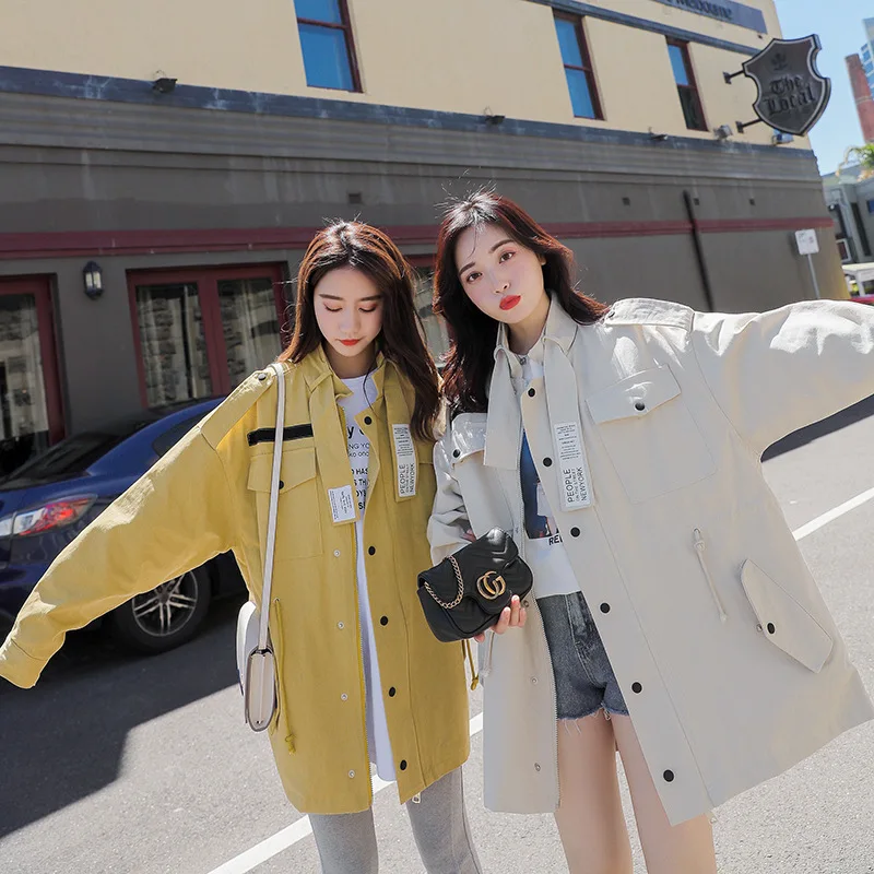 

Photo Shoot Workwear Coat Women's Loose-Fit Korean-style Spring And Autumn INS Fashion New Style Autumn Popular Trench Coat Fash