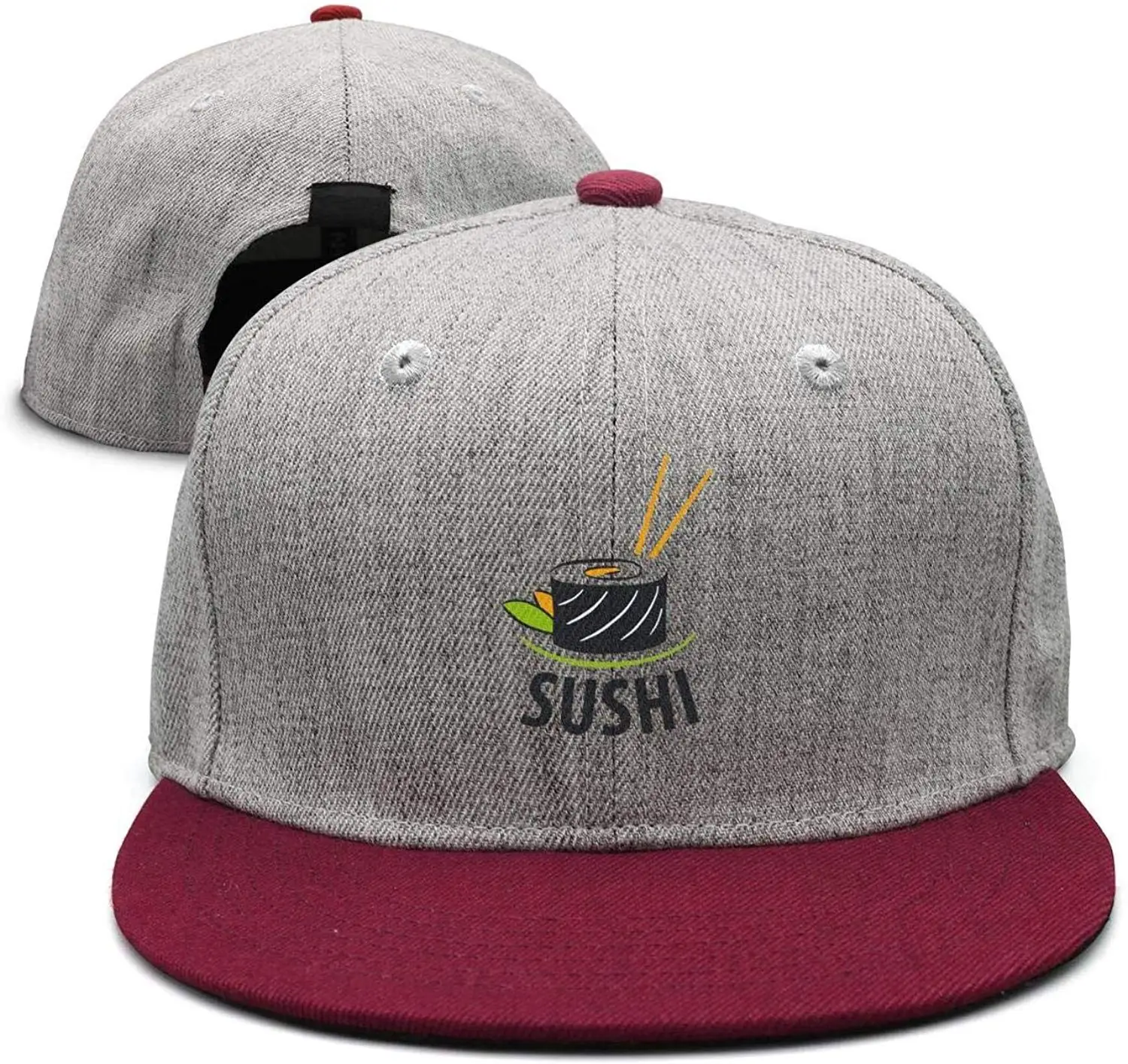 Иллюстрация Векторный логотип Японская еда суши Мужчины Женщины простой хлопок Регулируемый Мыть Низкопрофильная Бейсболка Шляпа
