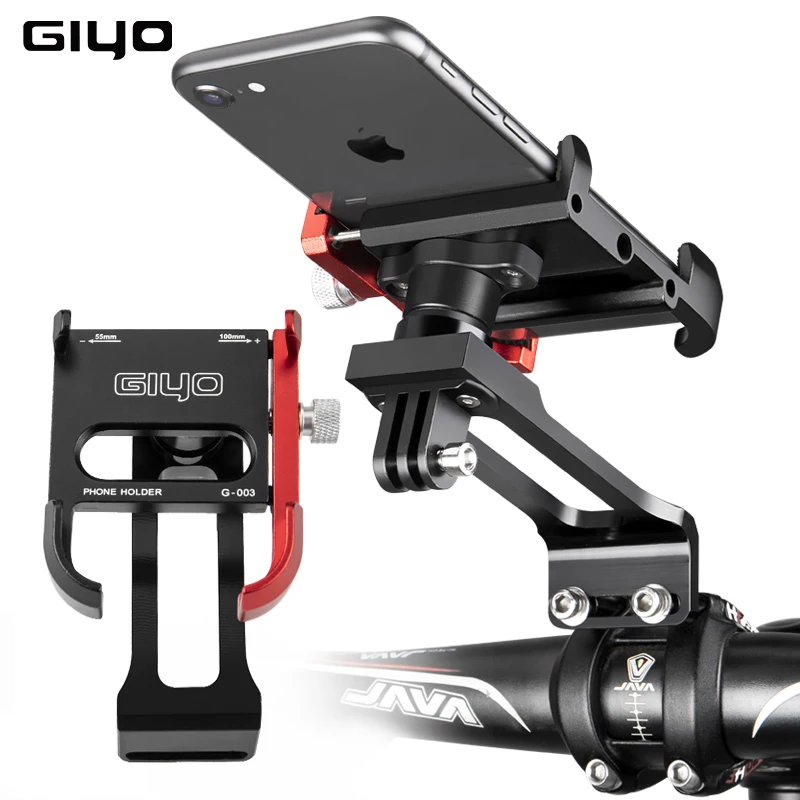 

GIYO 2020 Bike Phone Holder 360 Angle Adjust Bicycle Stem Handlebar Cell Phone Holder Universal MTB Road For Bike Accessories