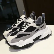 Новая Осенняя обувь в Корейском стиле женская спортивная обувь с легкой сеткой, дышащая и толстая обувь с безопасной подошвой Женская рабочая обувь