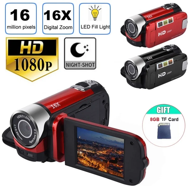 

Vlog camera 2.7 Inch TFT LCD HD 1080P 720P 16MP 16X 4X Digital Zoom Camcorder Video DV Night Vision Camera