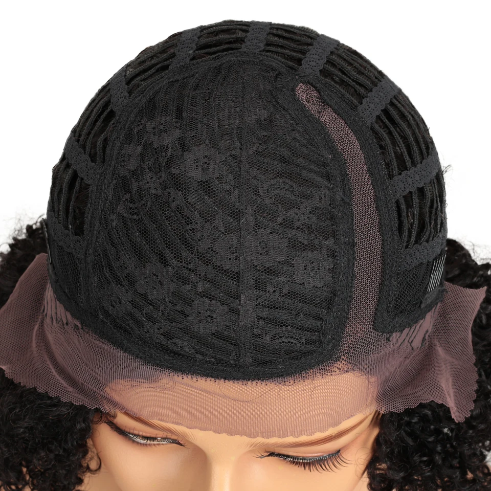 Remy Forte Lace Human Hair Wigs Curly Short Human Hair wig 100% Remy Brazilian Hair Wigs For Women U Part Kinky Curl Lace Wigs