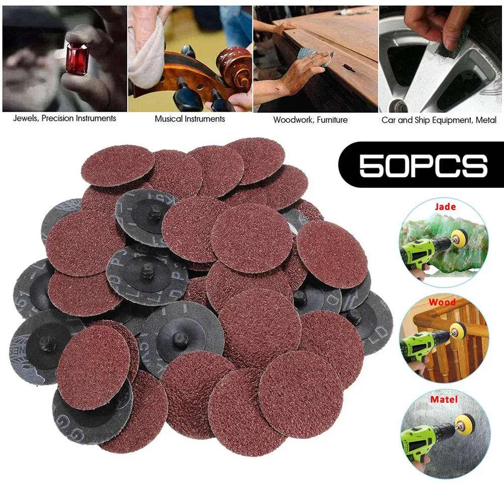 50Pcs 2" Sanding Discs Roloc Roll Lock Type R Quick Change Abrasive Tool 36 Grit 50Pcs 2" Sanding Discs Roloc Roll Lock Type R Quick Change Abrasive Tool 36 Grit