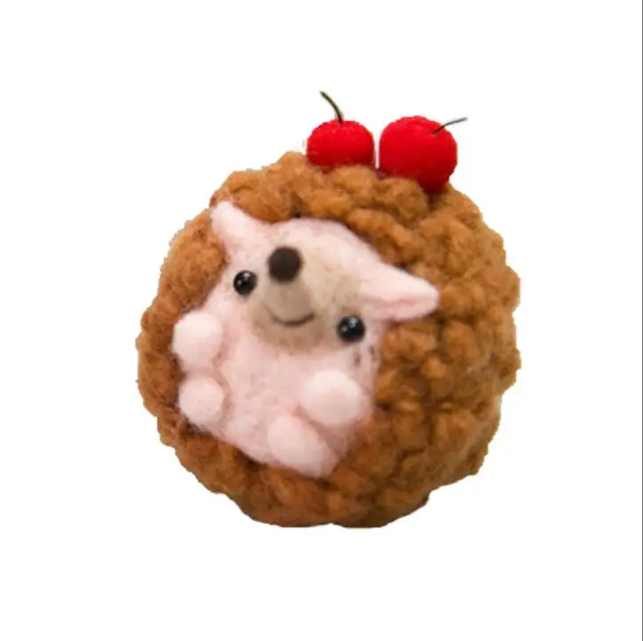 Hedgehog. wool needlepoint kit felt needle felting keychain craft needlecraft DIY handmade | Дом и - Цена: US $9.14