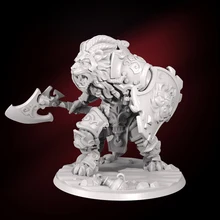 

56mm 38mm Resin Model Lion Warrior Figure Unpainted DW-013