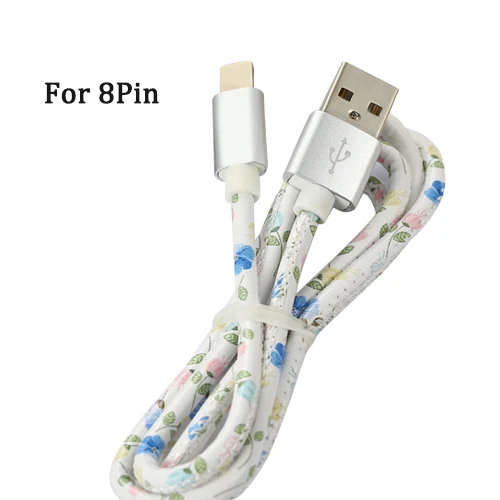 VOXLINK 5V2A 8-контактный usb-кабель для быстрой зарядки, кабели для мобильных телефонов из искусственной кожи, usb-кабель для синхронизации данных и зарядки для iPhone X, USB C кабели - Цвет: White