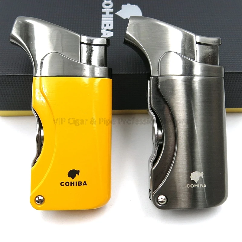 Металлический фонарь COHIBA Jet Flame Бутановая газовая сигарета зажигалка для сигар