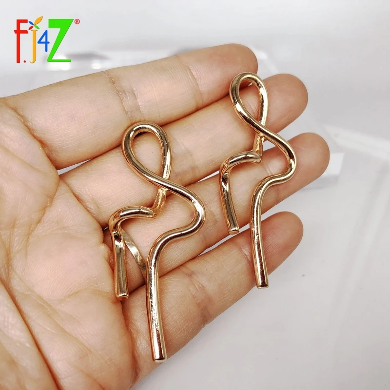 F.J4Z New Stylish Earrings for Women Unique Twisted Alloy Earrings Trendy Rock Earring Jewelry dropship