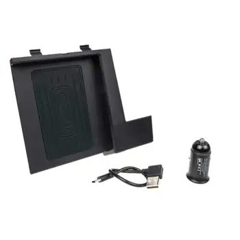 

Interior Trim 10W Multifunction Car Wireless Charger Pad Small Easy Install Mobile Phone Armrest Storage Box Portable High Power