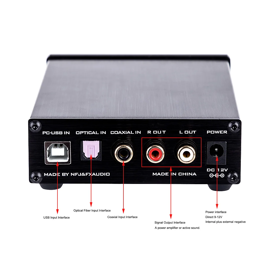 DAC-X6 PRO HiFI усилитель для наушников DAC Декодер коаксиальный Оптический USB стерео аудио с 12V1A адаптер питания-EU штекер черный