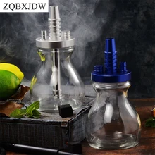 Дорожный стеклянный кальян, набор, арабский современный кальян, прозрачный акриловый кальян, набор, пружинный уголь, плоскогубцы, аксессуары