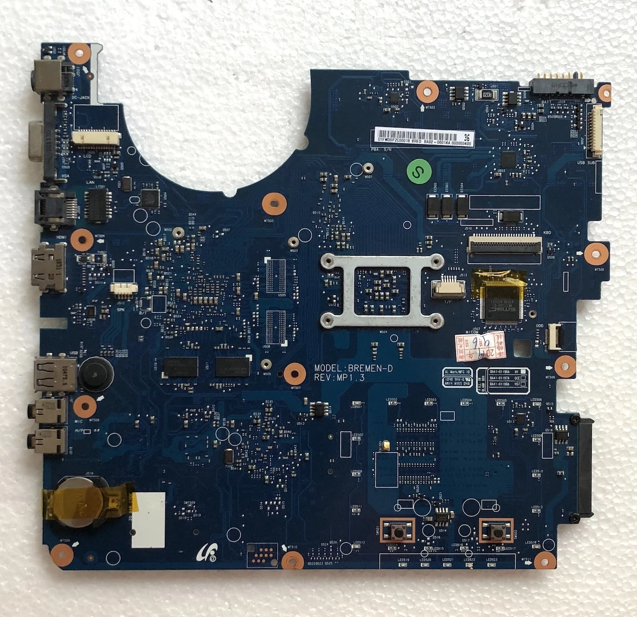 latest computer motherboard For Samsung NP-R525 R525 NP-R523 R523 Laptop motherboard BA92-06013A BA92-06014A motherboard100%tested fully work best motherboard for office pc
