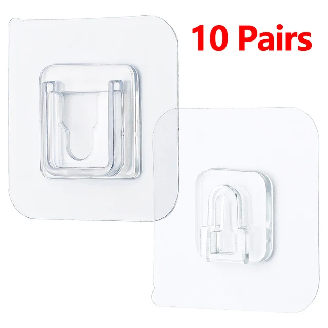 Double-Sided Adhesive Wall Hooks Hanger Strong Transparent Hooks Suction Cup Sucker Wall Storage Holder For Kitchen Bathroo 6