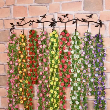

230cm Artificial Silk Sunflower Vine Home Garden Balcony Wedding Party Decoration Shooting Props Fake Flower Rattan