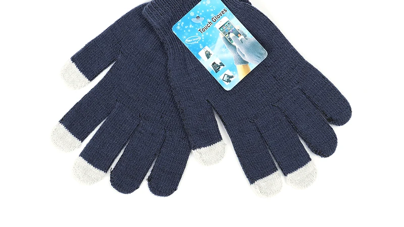 Новые зимние женские перчатки с полными пальцами мужские и женские перчатки с сенсорным экраном одноцветная тканая ретро теплые перчатки осень-зима