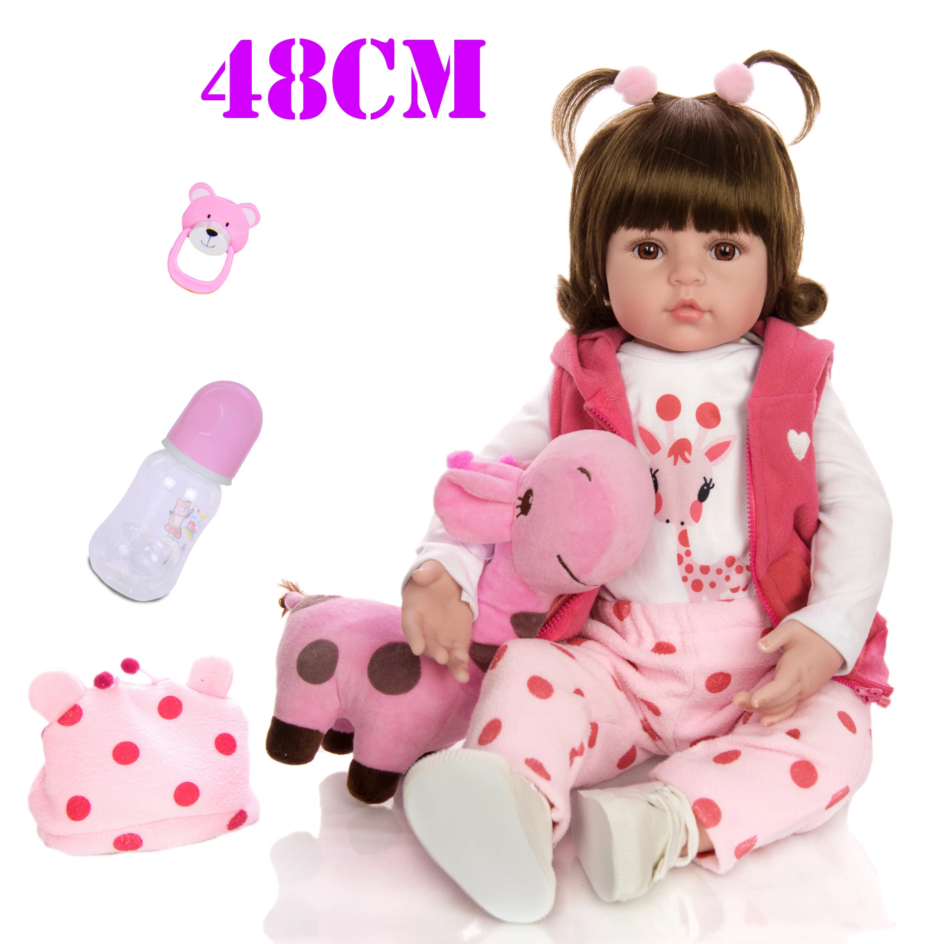 Новинка силиконовые куклы реборн 48 см Realista bebek lol виниловые для новорожденных