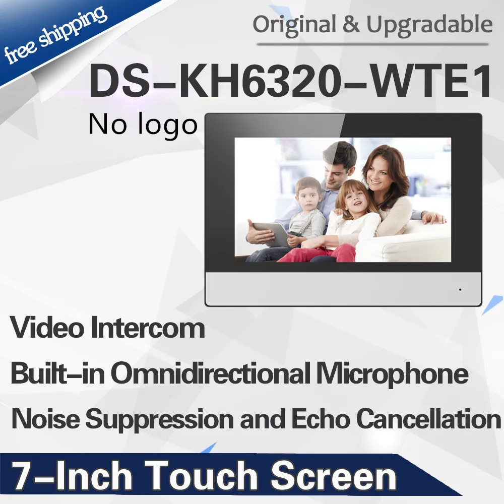 Original international version DS-KH6320-WTE1 wifi Indoor Monitor POE, wireless Video intercom no logo