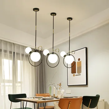 

LED Restaurant glass pendant light modern single head creative romantic home living room bar star decor pendant lamp mx7241047