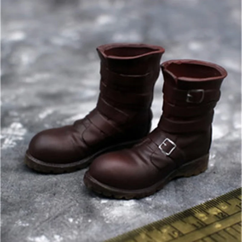 Botas negras de soldado VF003 a escala 1/6 para hombre, zapatos de cuero  para figura de acción de 12 \