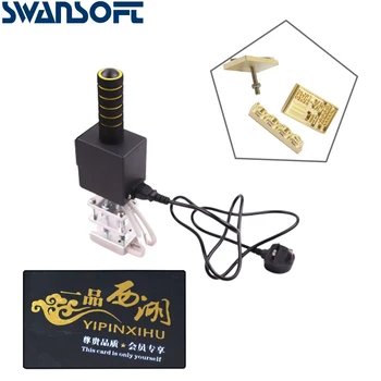 

SWANSOFT 90SC Custom Manual Logo Leather Paper Hot Foil Stamping Bronzing Embossing Machine Heat Press Machine Punch Press