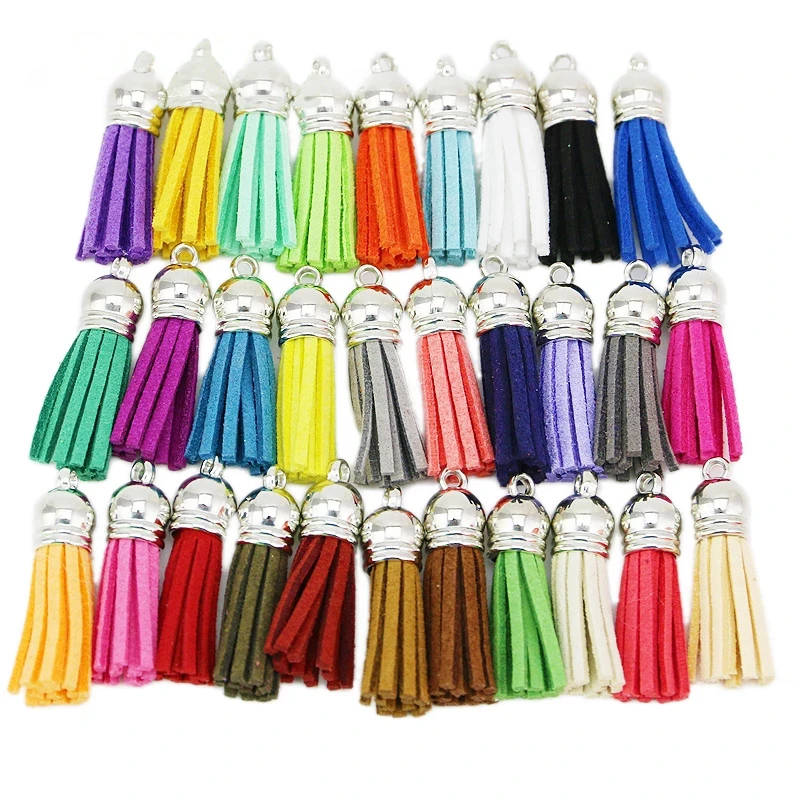 (20 pcs/lot) Tassel Vintage Leather Tassels Fringe for Purl Macrame DIY