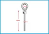 2X BSET MATEL M6 M8 M10 Marine Grade 316 stainless steel longer Lifting Eye Bolts lift bolt Screws Ring Loop Hole for Cable Rope ► Photo 3/6