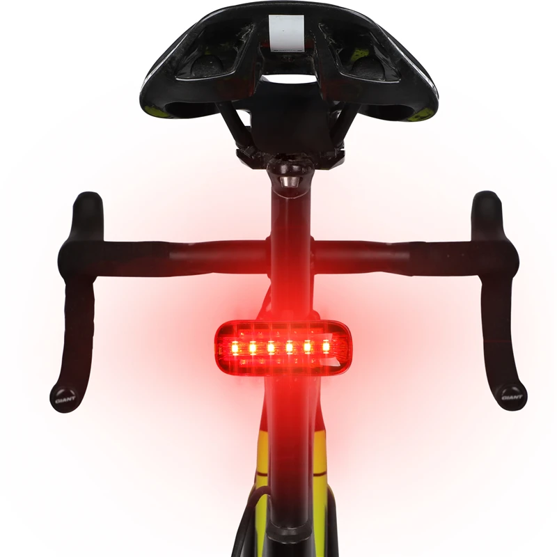 WEST BIKING велосипедный светильник зарядка через usb тормозной сенсор хвост светильник светодиодный вспышка светильник Водонепроницаемый интеллигентая(ый) индукции велосипед задний фонарь