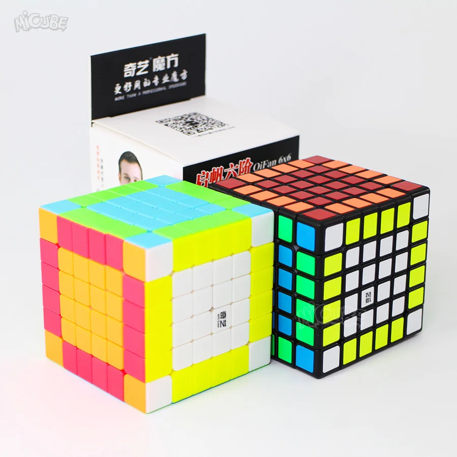 6x6 Головоломка Куб Qiyi Qifan S 6x6x6 кубик Скорость 6 слоев Черный Stickerless Cubo Magico игровой куб игрушка для детей