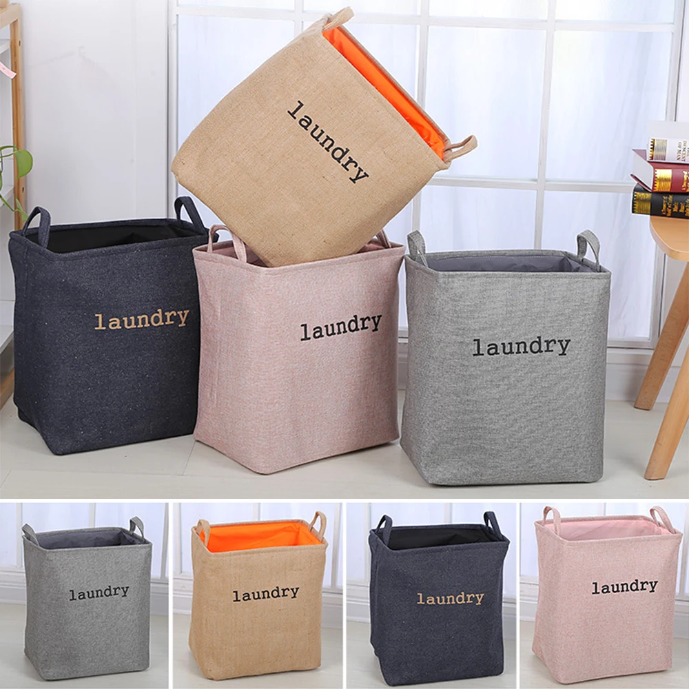 1PCS Storage Foldable Laundry Hamper Clothes Socks Basket Baby Toy Bucket Bag Z 