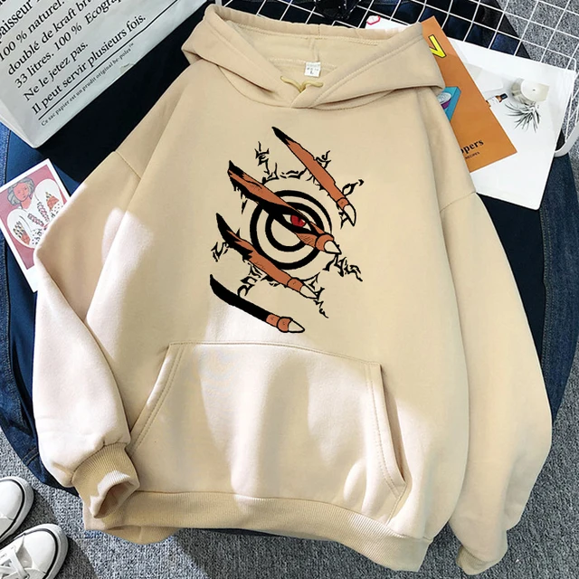 Japanese Anime Cool Akatsuki Hoodies Women Funny Cartoon Graphic Hoodie Harajuku Oversized Sweatshirt Pullover Unisex Beige8