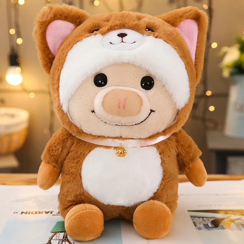 25 см Kawaii свинья плюшевая мультяшная Милая свинья мягкая плюшевая Косплей Единорог Тоторо Плюшевые свиньи игрушки куклы дети ребенок лучший подарок
