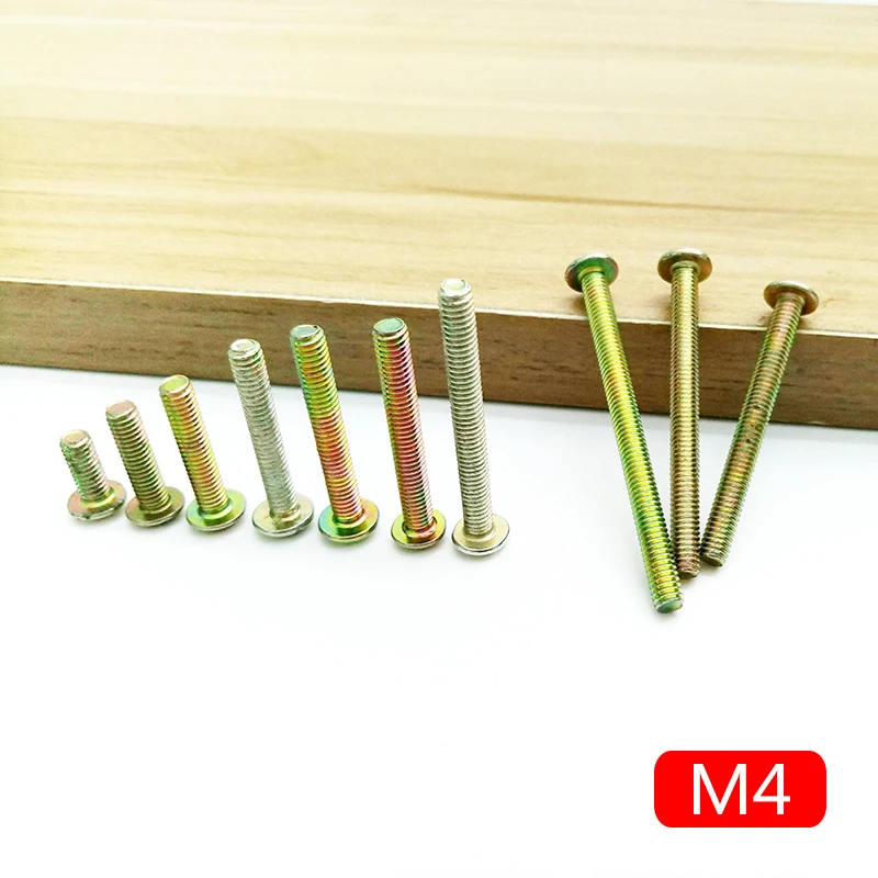 10pcs/lot M4 Zinc alloy screws for furniture handles knobs screws M4*15