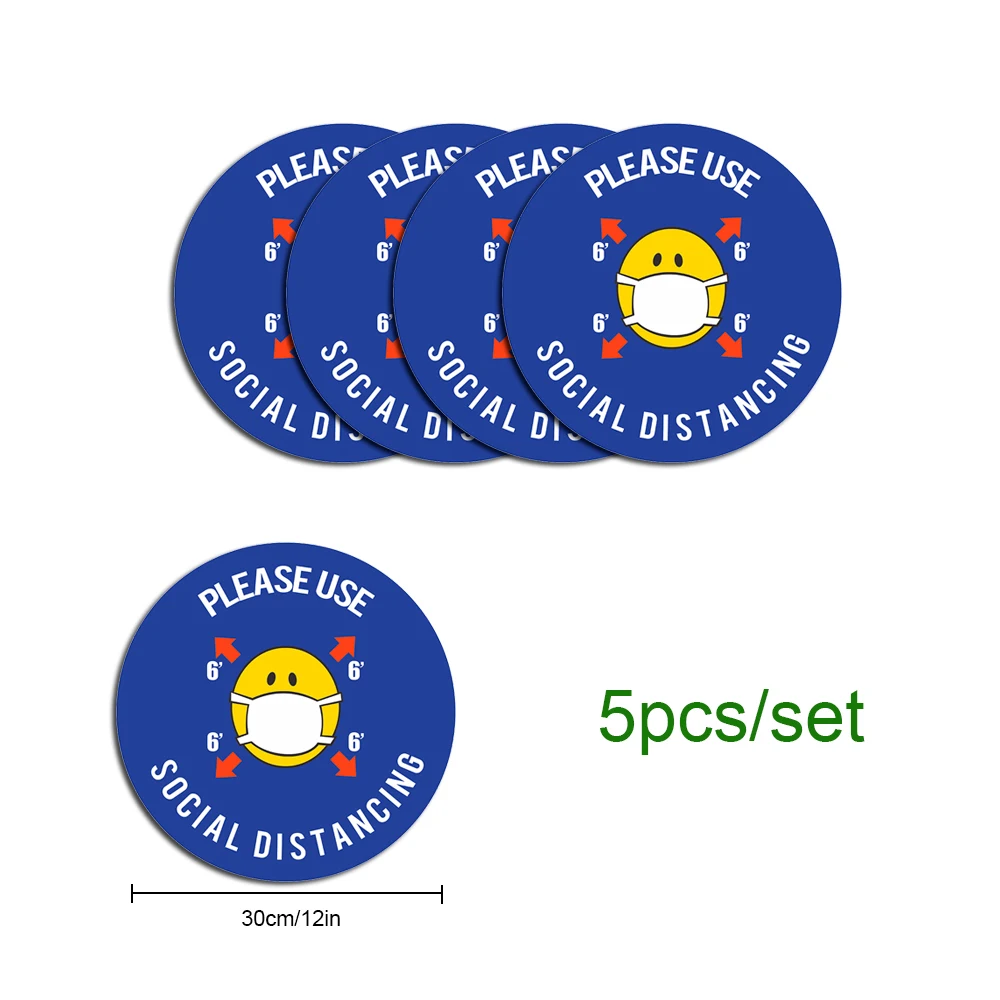 XG021 12inch 5 pcs a set socail distance sticker waterproof fade resisting self adhesive | Дом и сад