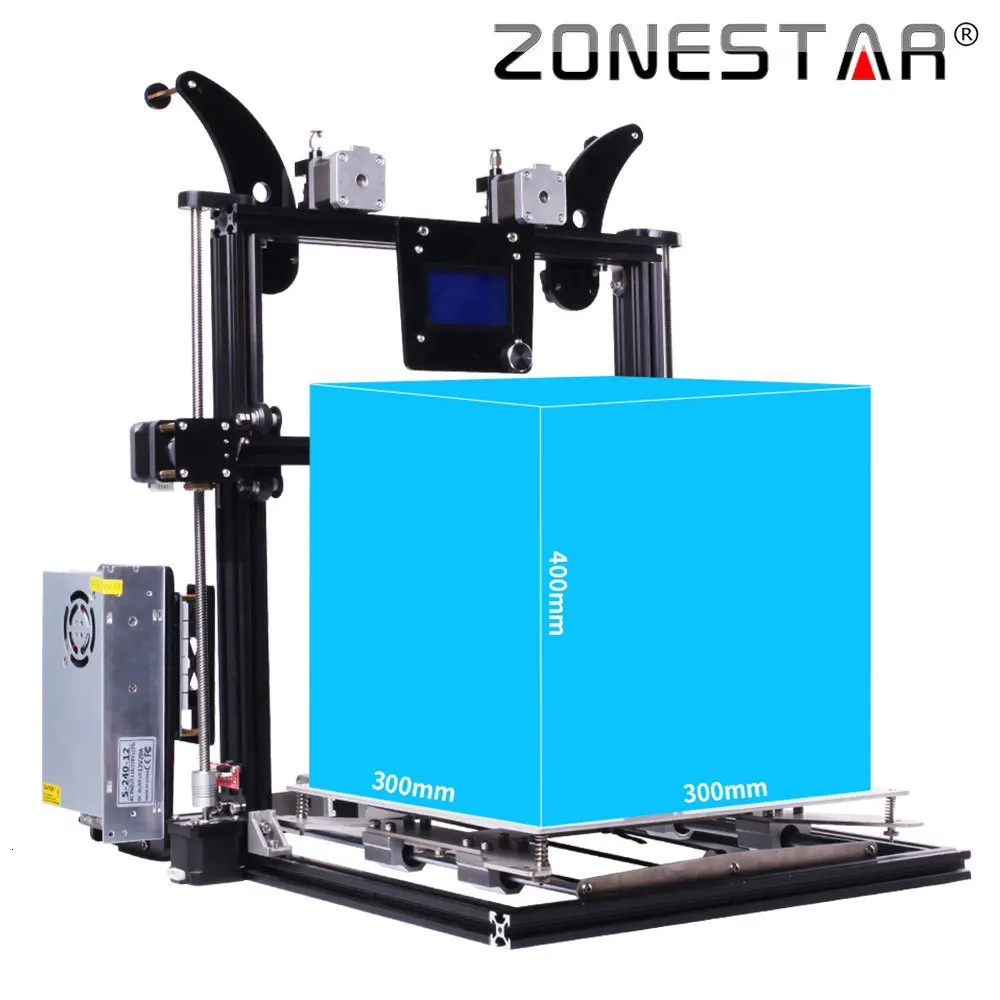 

ZONESTAR 2018 Newest Upgrade Large Size One/Dual/Three Extruder 3D Printer Bed Auto Level Full Metal Aluminum Frame DIY Kit
