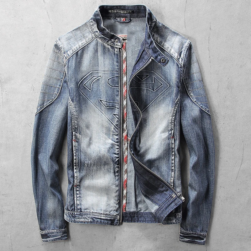 Известного бренда Женская Байкерская Мужская джинсовая куртка пальто на весну