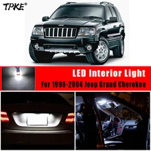 TPKE 10X Pure White Led Light Interior Package Kit For 1998 2004 Jeep Grand Cherokee Map Dome Trunk License Plate Light