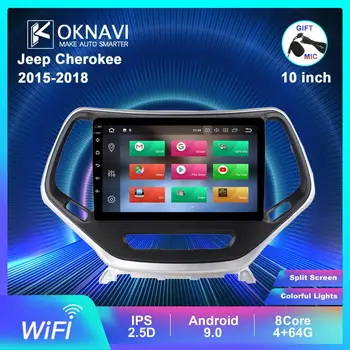 

OKNAVI 2 Din For Android 9.0 Jeep Cherokee 2015 2016 2017 2018 Car Multimedia Stereo Player DSP MIC Radio GPS Head Unit No DVD