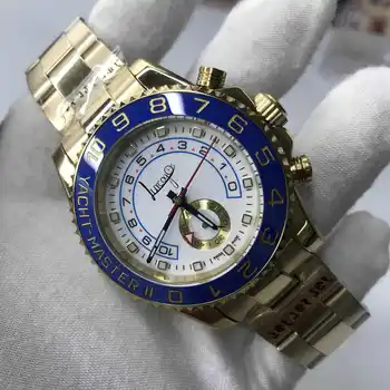 

18K gold yacht AAA watch Ceramic Bezel master sapphire glass Mechanical Automatic luminous Luxury Sports Watches