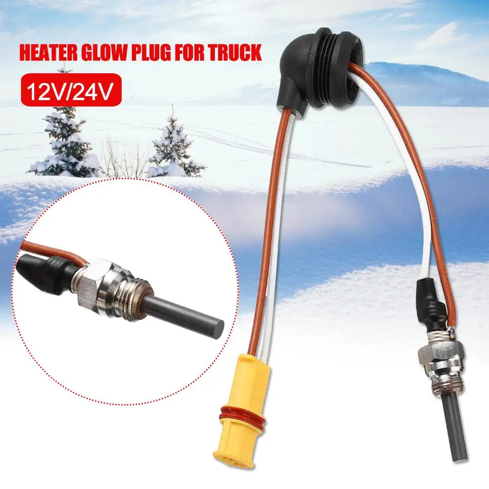 12V 88-98W Universal Air Diesel Heater Glow Plug for Onboard Diesel Garage Heaters Such As for Eberspacher D2 D4 D4S Glow Plug Parking Heater Ignition Plug Fittings Ceramic Pin Glow Plug