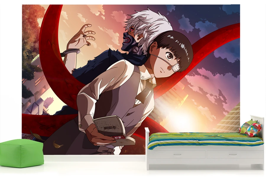 Anime Tokyo Ghoul Wall Murals Ken Kaneki Wallpaper Custom 3d