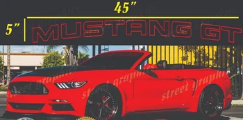 

For Mustang GT Outline Front Windshield Banner Decal Ford Mustang 5" x 45"
